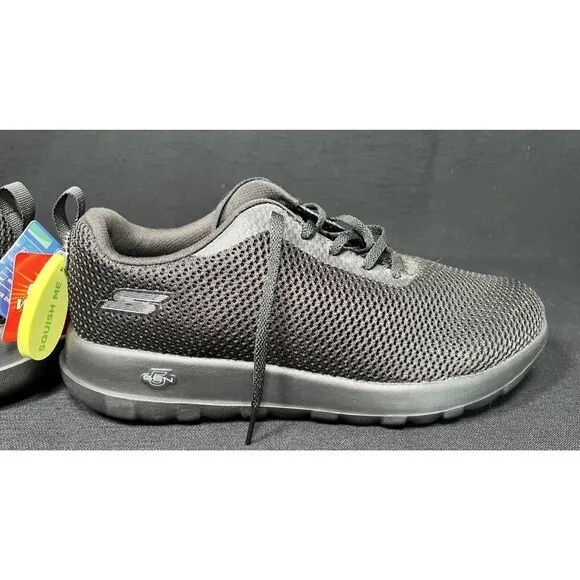 SKECHERS GO WALK Black Walking Athletic Shoes Extra Wide 54601EWW Mens Size 10.5