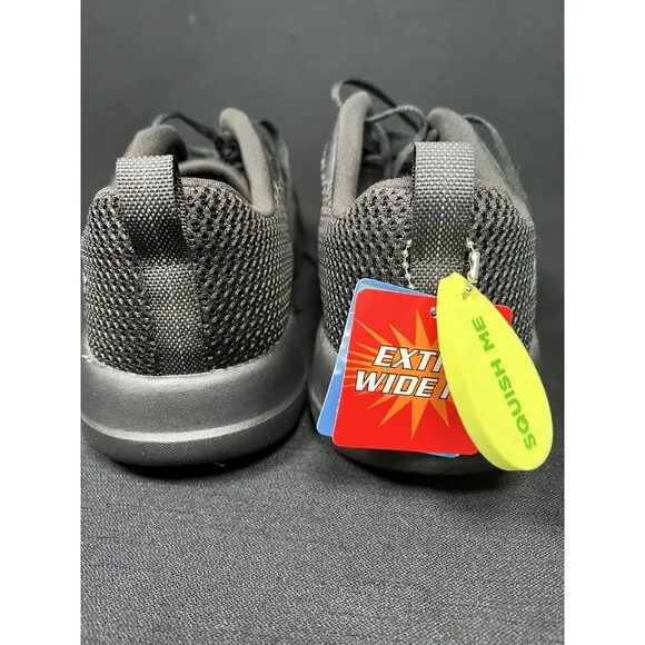 SKECHERS GO WALK Black Walking Athletic Shoes Extra Wide 54601EWW Mens Size 10.5