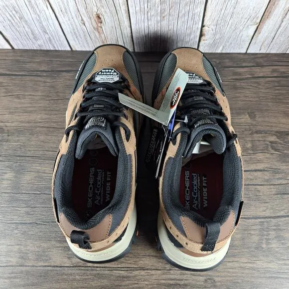 Skechers Greetah Construction Work Comp Toe Men's Sz 8.5 W Shoes Brown Black NWT