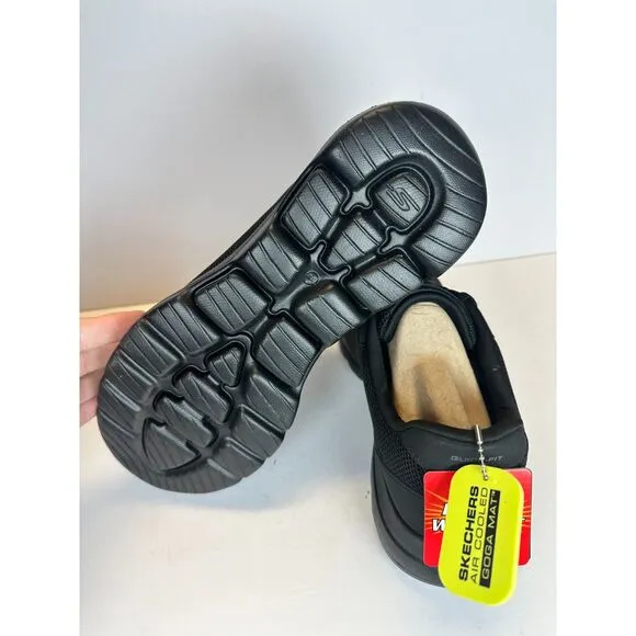 Skechers Men's 55519EWW/BBK GOwalk 5 Demitasse Size 9.5 Black Running Shoes NWB