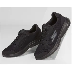Skechers Men's 55519EWW/BBK GOwalk 5 Demitasse Size 9.5 Black Running Shoes NWB