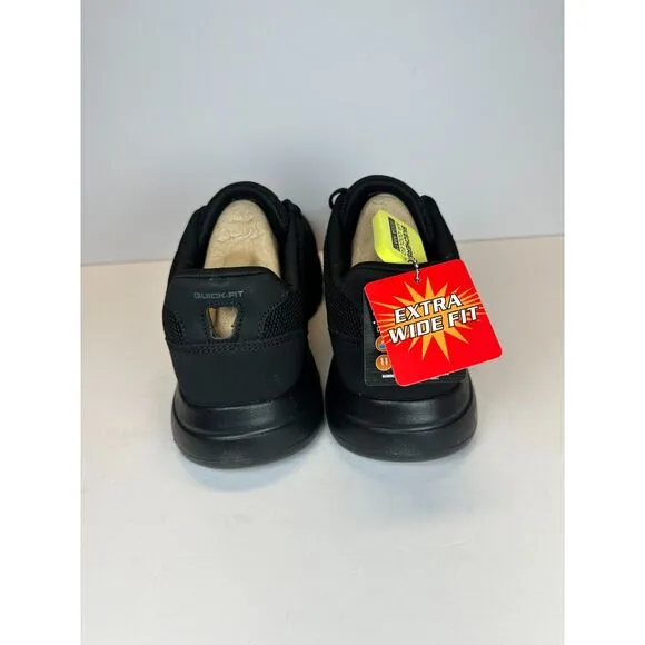 Skechers Men's 55519EWW/BBK GOwalk 5 Demitasse Size 9.5 Black Running Shoes NWB