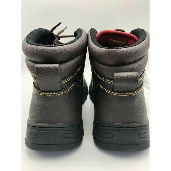Skechers Men's 77143MC Brown Leather Steel Toe Safety Boots Lace Up Size US 13🛒