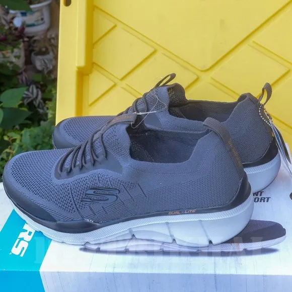 Skechers Men's Athletic Memory Foam Sneaker Shoes Grey