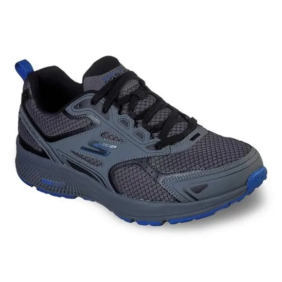 Skechers Mens Go Run Consistent Sneakers Size 10 Black Gray Mesh Lace Up Running