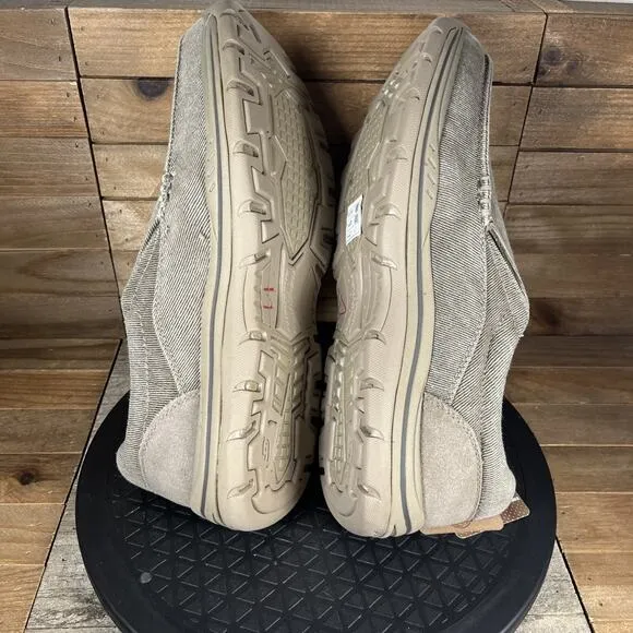 Skechers Mens Size 10.5 Expected Avillo Slip On Khaki Comfort Casual Shoes