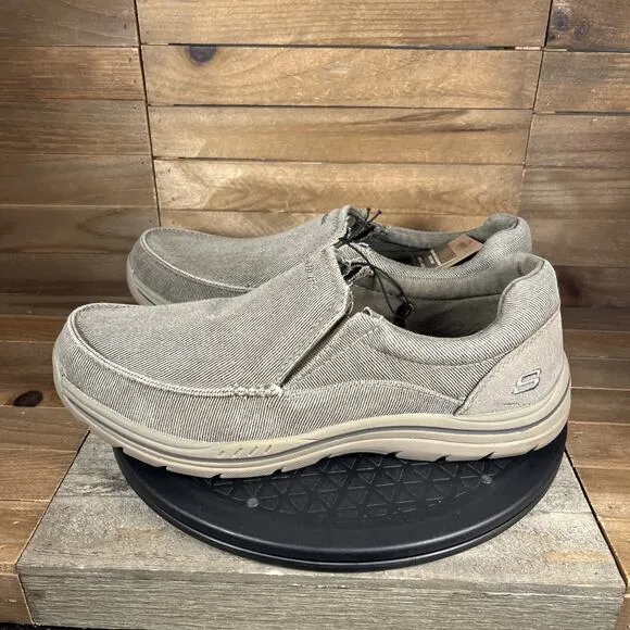Skechers Mens Size 10.5 Expected Avillo Slip On Khaki Comfort Casual Shoes