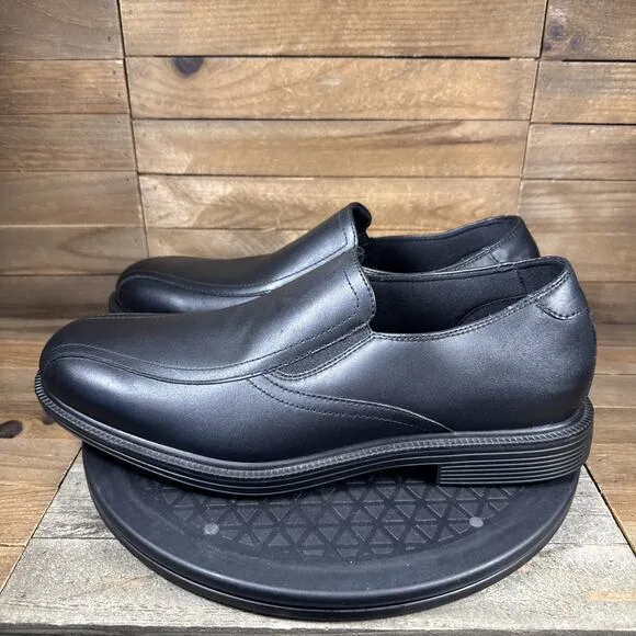 Skechers Mens Size 11 Black Work Relaxed Fit Gretna Slip Resistant Slip On Shoes