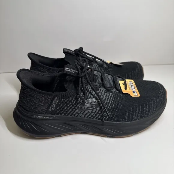 Skechers‎ Men's Slip-Ins Relaxed Fit Edgeride Raygo Black Size 10 Extra Wide Fit