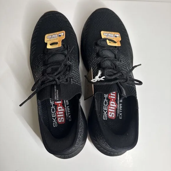Skechers‎ Men's Slip-Ins Relaxed Fit Edgeride Raygo Black Size 10 Extra Wide Fit