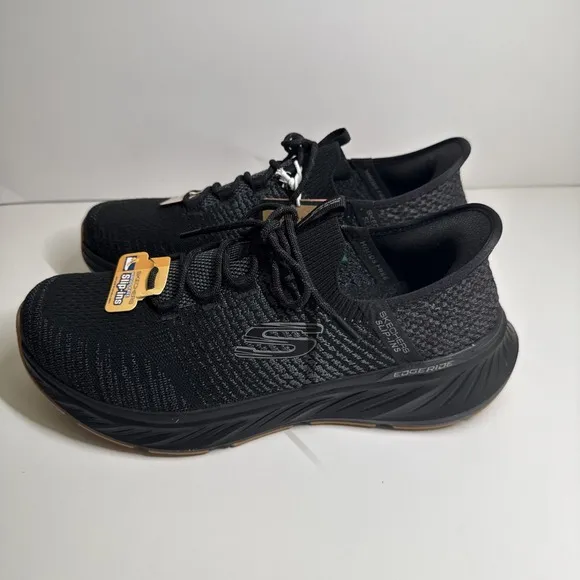 Skechers‎ Men's Slip-Ins Relaxed Fit Edgeride Raygo Black Size 10 Extra Wide Fit