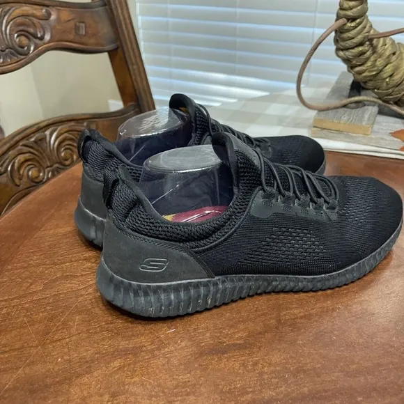 Skechers Men's Work RF Cessnock SR Slip On Blk Shoes Slip Resistant Comfort 10.5