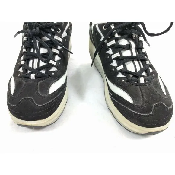 Skechers Shape Ups Athletic Shoes 9  Black &amp; White 11809 Toning Walking Fitness