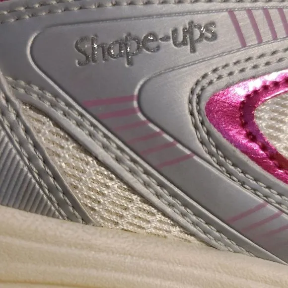 Skechers Shape Ups Walking Toning Shoes Sneakers Womens  Size 9‎ White/Gray/Pink