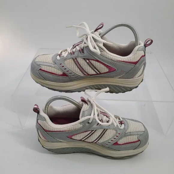 Skechers Shape Ups Walking Toning Shoes Sneakers Womens  Size 9‎ White/Gray/Pink