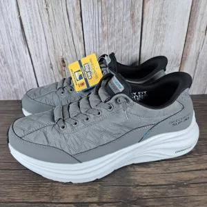 Skechers Slip-Ins Cozy Fit Contour Foam Men's Sz 7 Sneaker Charcoal Black (NWT)