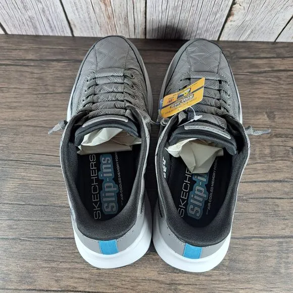 Skechers Slip-Ins Cozy Fit Contour Foam Men's Sz 7 Sneaker Charcoal Black (NWT)