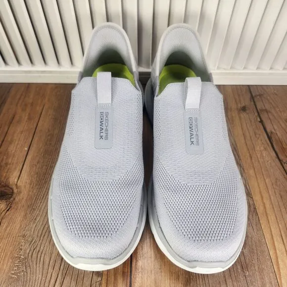 Skechers Slip-Ins Go Walk 6 Mens Size 10 Gray Hands Free Comfort Walking Shoes
