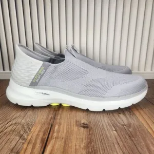 Skechers Slip-Ins Go Walk 6 Mens Size 10 Gray Hands Free Comfort Walking Shoes