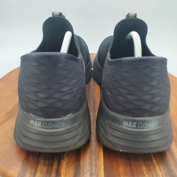 Skechers Slip Ins Shoes Mens 12 Black Max Cushioning Hands Free Walking Sneakers