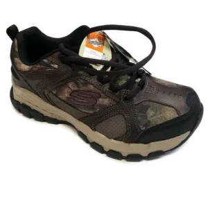 SKECHERS Work Mens 8.5 Queznell Hulen Camouflage Steel Toe Sneaker Shoes Camo