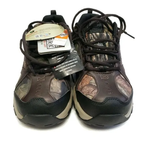 SKECHERS Work Mens 8.5 Queznell Hulen Camouflage Steel Toe Sneaker Shoes Camo