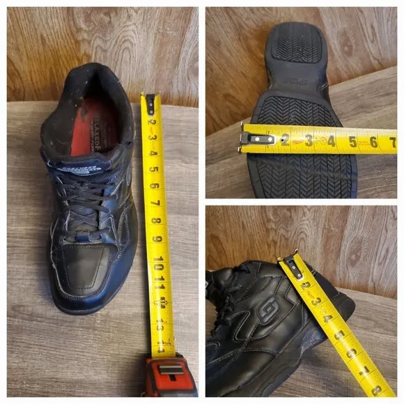 Skechers Work Non Slip Shoes Mens Size 11.5 Black