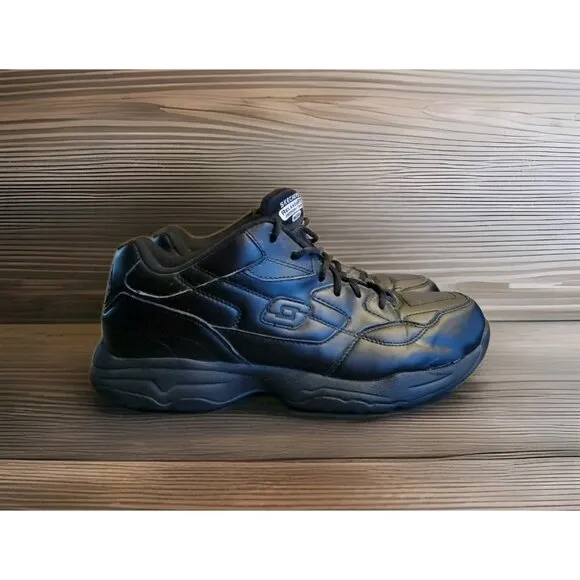 Skechers Work Non Slip Shoes Mens Size 11.5 Black