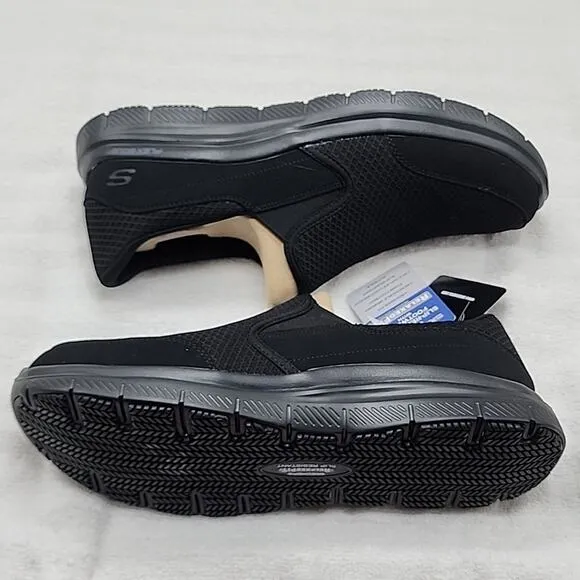 SKECHERS WORK RELAXED-FIT MEMORY FOAM WATER SLIP RESISTANT MENS 12 NWB BLACK ⚫️