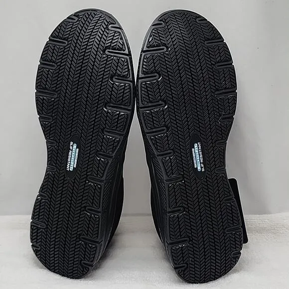 SKECHERS WORK RELAXED-FIT MEMORY FOAM WATER SLIP RESISTANT MENS 12 NWB BLACK ⚫️