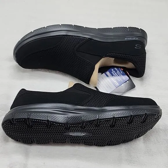 SKECHERS WORK RELAXED-FIT MEMORY FOAM WATER SLIP RESISTANT MENS 12 NWB BLACK ⚫️
