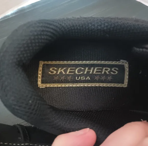 Skechers Y2K Chunky Platform Sneakers Black Womens 10 Suede Pocket Goth Grunge