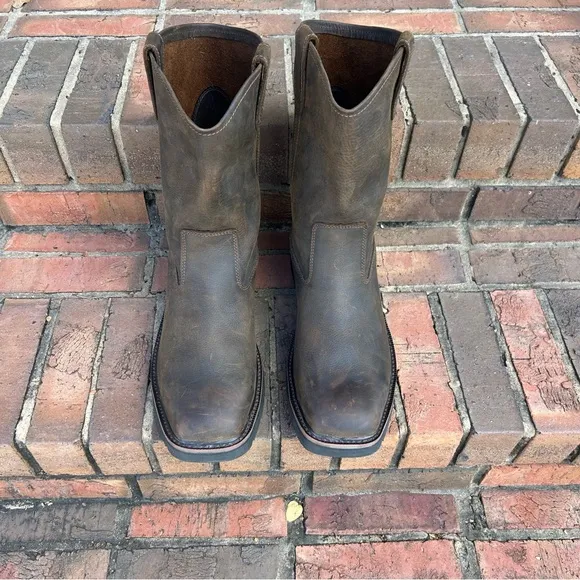 SKETCHERS WELLINGTON WORK Tidance Men’s size 12 Leather Steel Toe Boots Nice!!