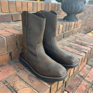 SKETCHERS WELLINGTON WORK Tidance Men’s size 12 Leather Steel Toe Boots Nice!!