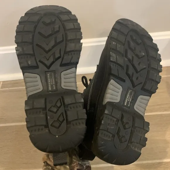 Sketchers Work Steel Toe Black Leather Boots
