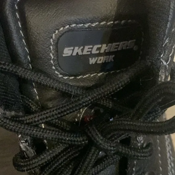 Sketchers Work Steel Toe Black Leather Boots