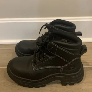 Sketchers Work Steel Toe Black Leather Boots