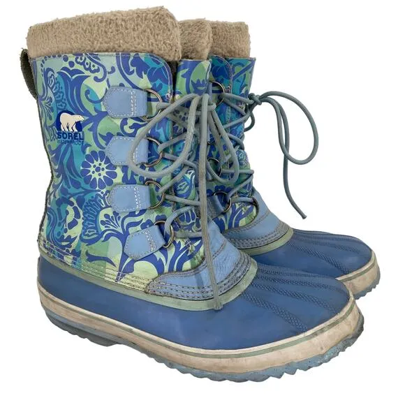 Sorel 1964 Pac Floral Waterproof Winter Boots Size 11
