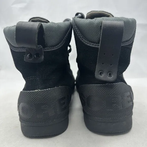 SOREL Ankeny Moc Toe Boot Black Leather Lace-Up Waterproof Men's 8.5 US