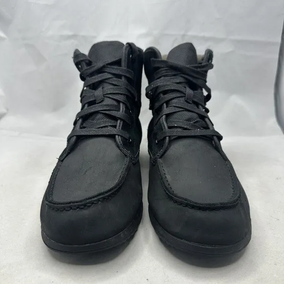 SOREL Ankeny Moc Toe Boot Black Leather Lace-Up Waterproof Men's 8.5 US