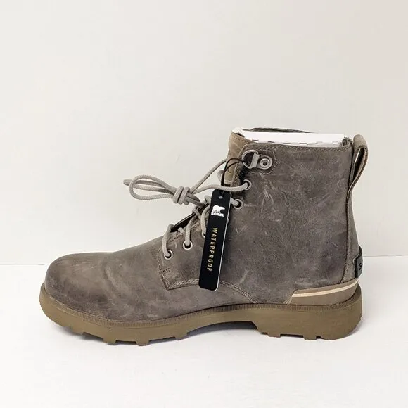 Sorel Caribou Six Waterproof Boots, Khaki Leather, Men's 10 M