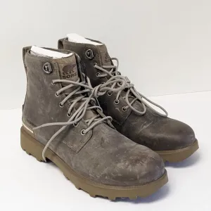 Sorel Caribou Six Waterproof Boots, Khaki Leather, Men's 10 M