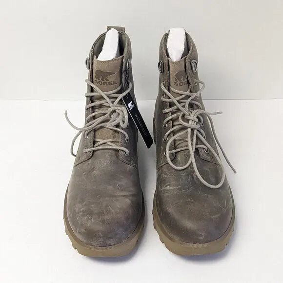 Sorel Caribou Six Waterproof Boots, Khaki Leather, Men's 10 M