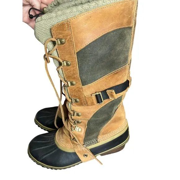 Sorel Conquest Carly Womens Boots NL2033-281 Sz 9 1/2 Waterproof Hiking Camping