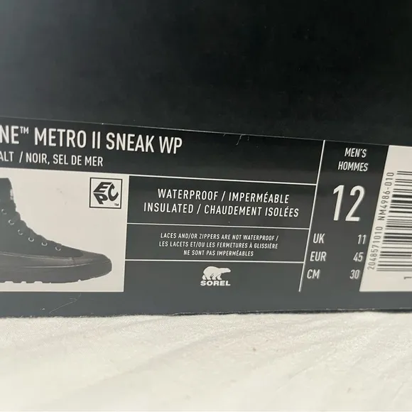 Sorel High-Top Sneakers  Metro ll. Size 12