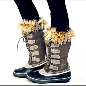 Sorel Joan of Arctic Hawk Fur Top Waterproof Winter Boots