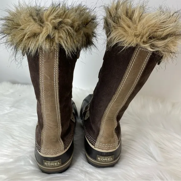 Sorel Joan of Arctic Hawk Fur Top Waterproof Winter Boots