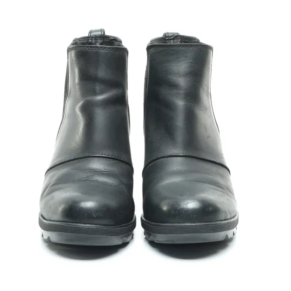Sorel Joan of Arctic Wedge Leather Winter &amp; Rain Boots Women 7 Black