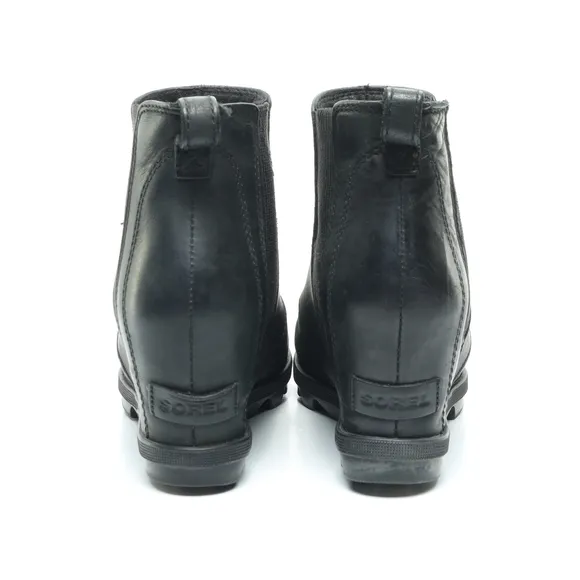 Sorel Joan of Arctic Wedge Leather Winter &amp; Rain Boots Women 7 Black