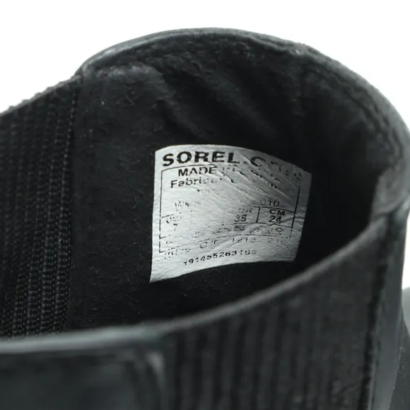 Sorel Joan of Arctic Wedge Leather Winter &amp; Rain Boots Women 7 Black